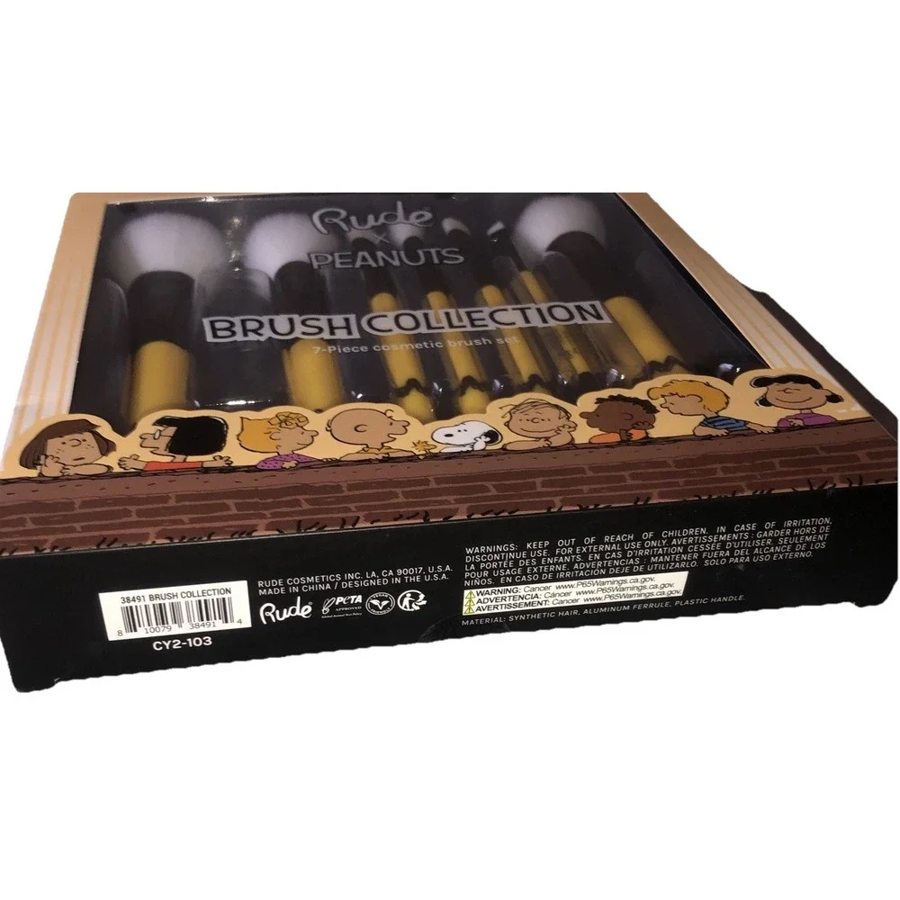 Rude X Peanuts Brush Collection (7 Pcs) Charlie‎ Brown Yellow Black